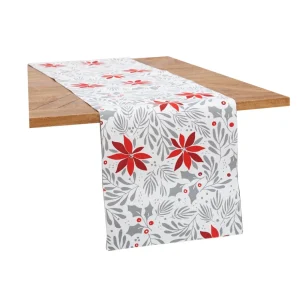 Poinsettia Christmas Table Linens
