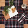Poinsettia Plaid Table Linens