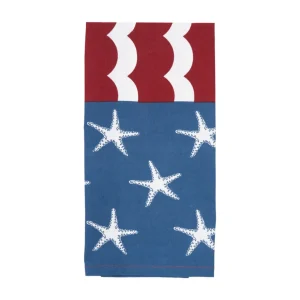 Red, White and Waves Towel