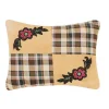 Rustic Damask Patch Decorative Pillow