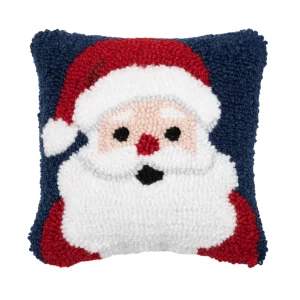 Santa Wishes Hooked Mini Pillow