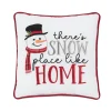 Snow Place Like Home Embroidered Pillow