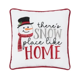 Snow Place Like Home Embroidered Pillow