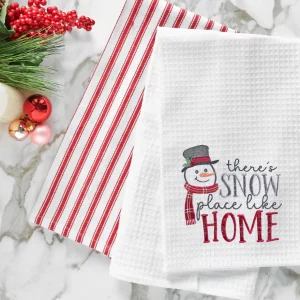 Snow Place Like Home Waffle Weave Towel
