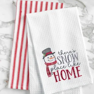Snow Place Like Home Waffle Weave Towel