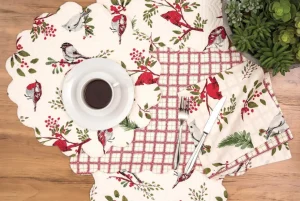 Sprig Birds Table Linens