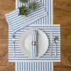 Ticking Stripe Cornflower Placemat Set
