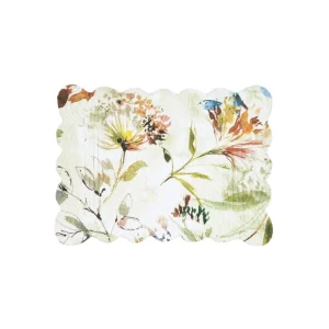 Watercolor Floral Quilted Table Linens