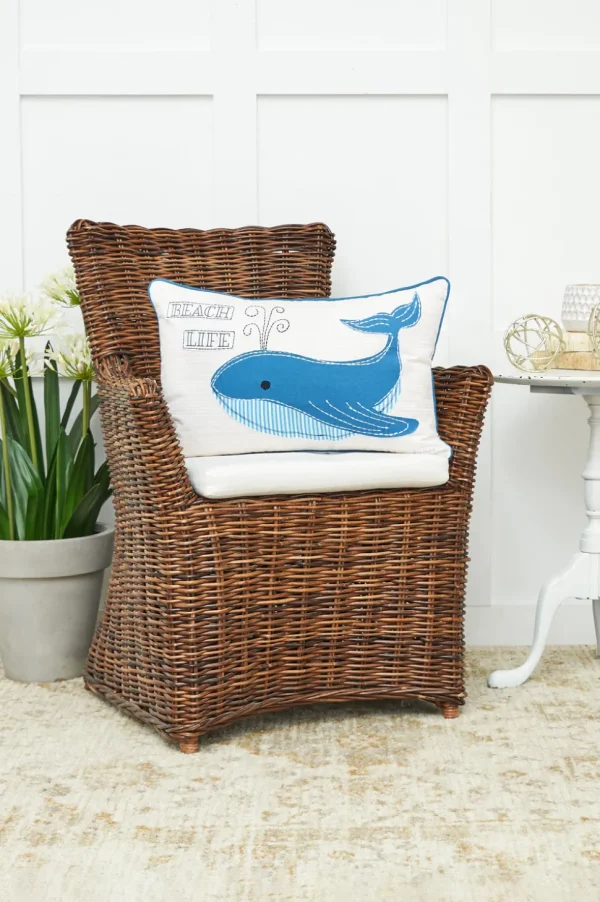 Whale Beach Life Pillow