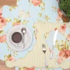 Whitney Blue Quilted Table Linens