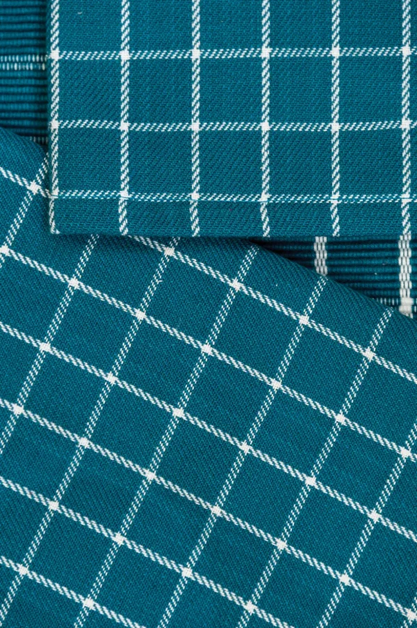 Windowpane Peacock Towel