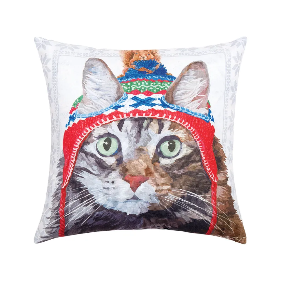 winter_hat_cat_decorative_0.webp Winter Hat Cat Decorative Pillow