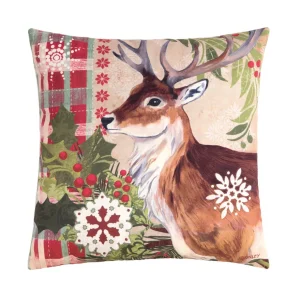 Winter Reindeer Decorative Pillow