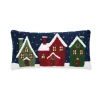 Winter Village Hooked Pillow