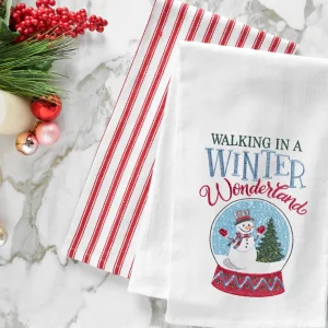Wonderland Snow Globe Flour Sack Towel