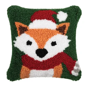 Woodland Fox Hooked Mini Pillow
