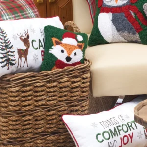 Woodland Fox Hooked Mini Pillow
